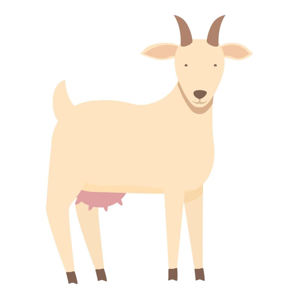 Healthy farm goat icon cartoon vector. Calcium goat vector