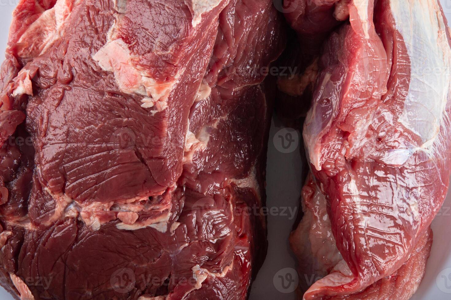 raw beef close up photo