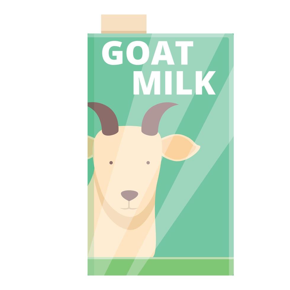 Goat milk liquid icon cartoon vector. Mineral rural vector