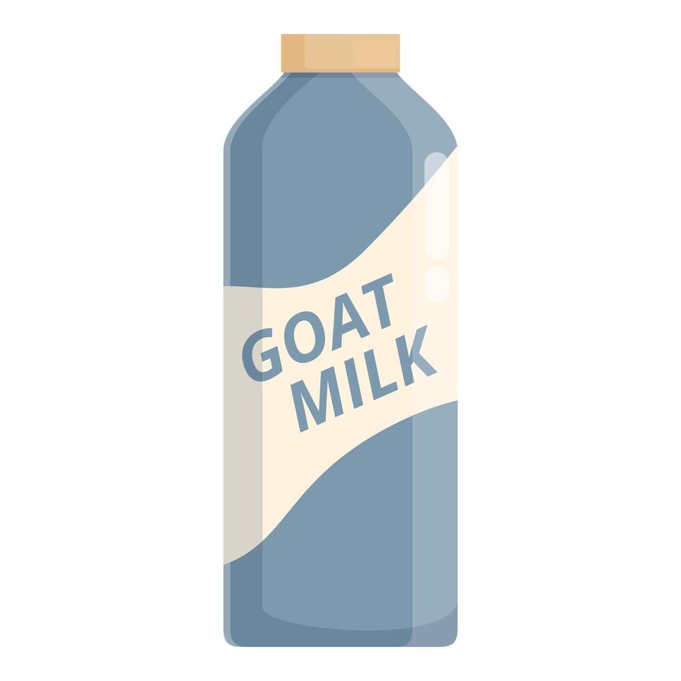 Goat milk icon cartoon vector. Calcium farm cream vector