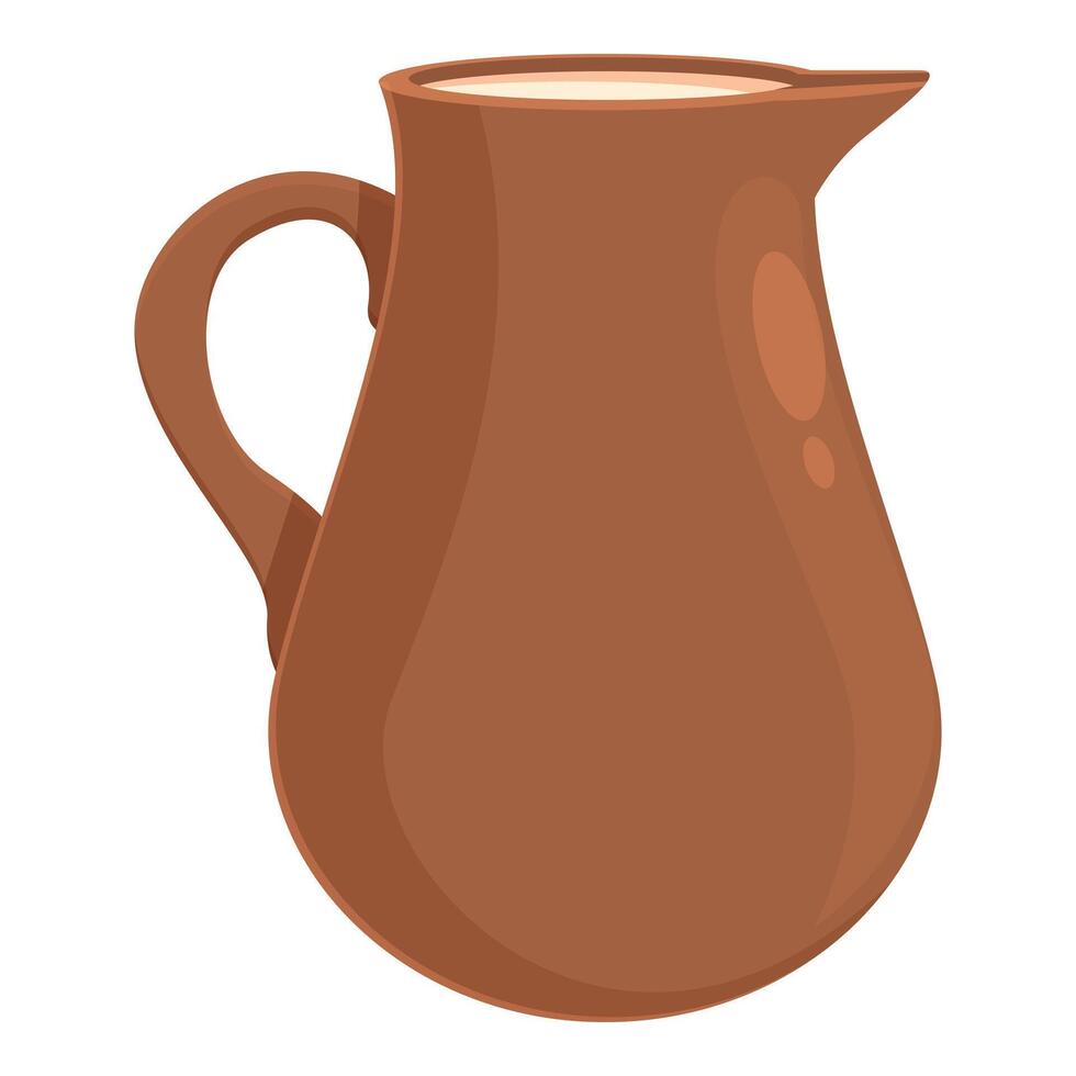 Ceramic jug goat milk icon cartoon vector. Fresh product vector