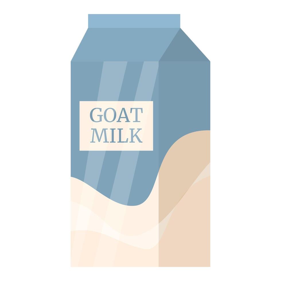 Goat milk package icon cartoon vector. Food splash vector