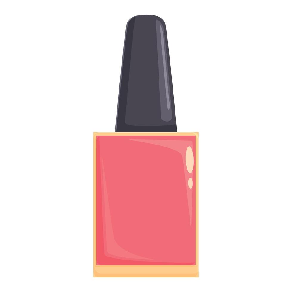 Red gel bottle icon cartoon vector. Manicurist nailcare vector