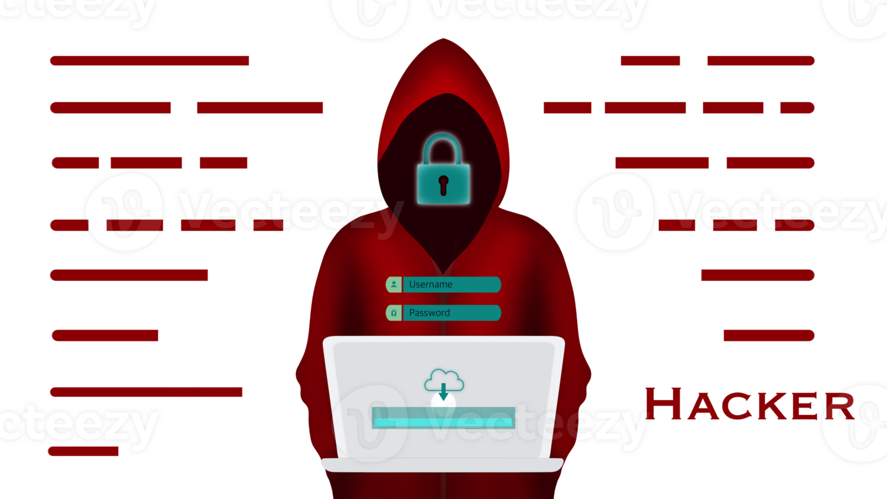 sin rostro hacker en rojo oscuridad utilizando portátiles, hacker delincuente seguridad Internet, Internet y personal datos hacker ataque concepto, sitio web aterrizaje página, hacker a computadora molesto a cortar a tajos seguridad png