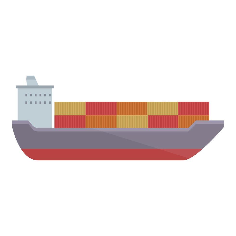 Cargo postal ship icon cartoon vector. Letter drop vector