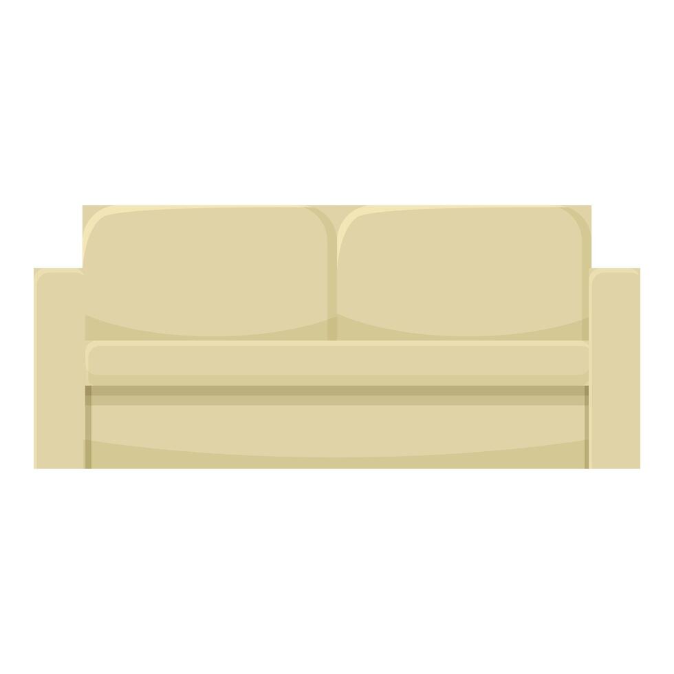 Soft sofa icon cartoon vector. Area workspace vector