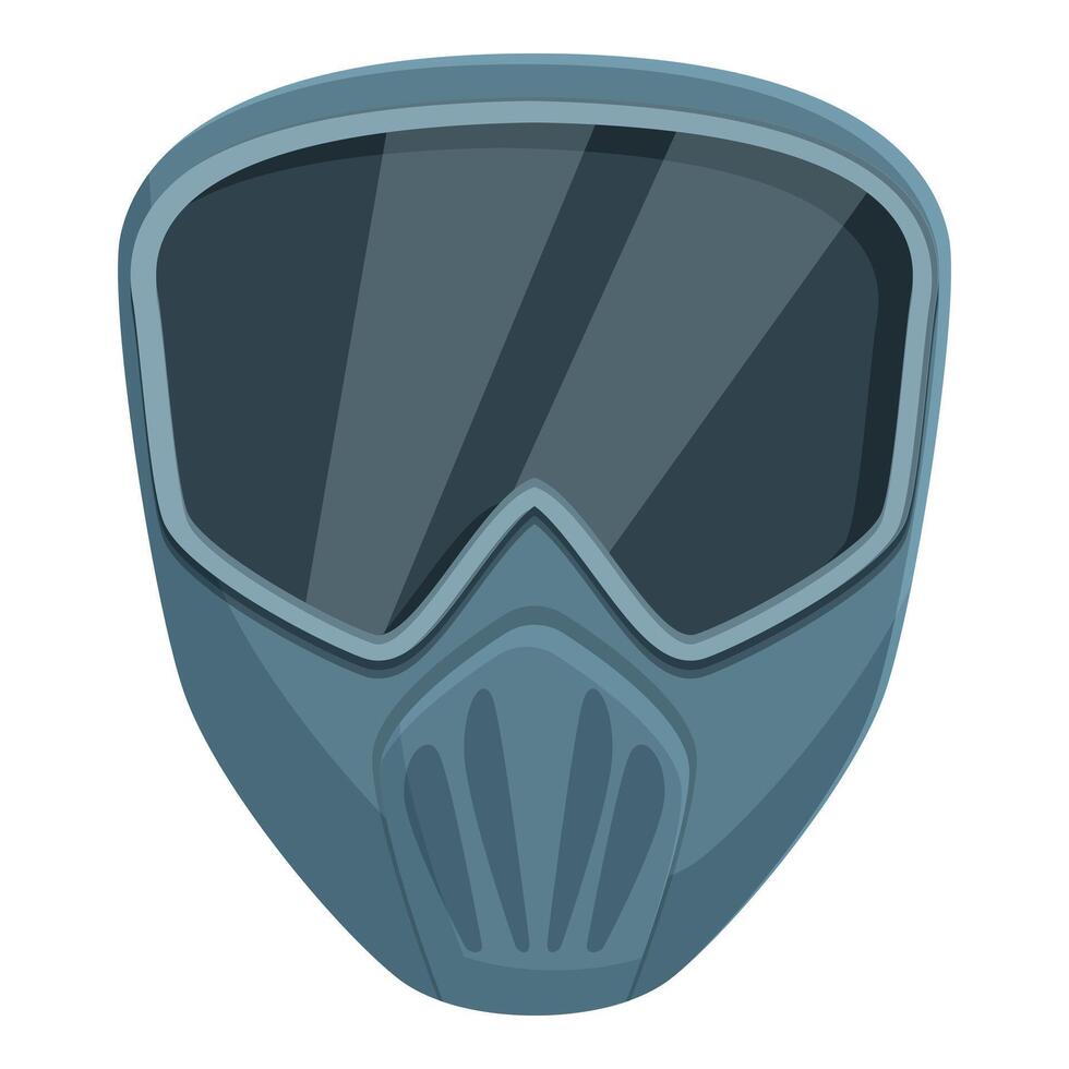 Protection helmet icon cartoon vector. Paintball player vector