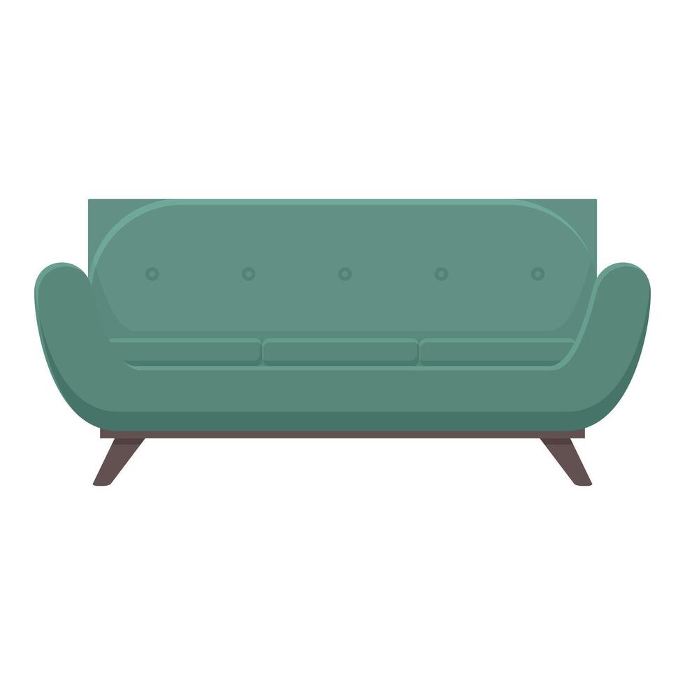 verde suave sofá icono dibujos animados vector. manchado limpiar habitación vector
