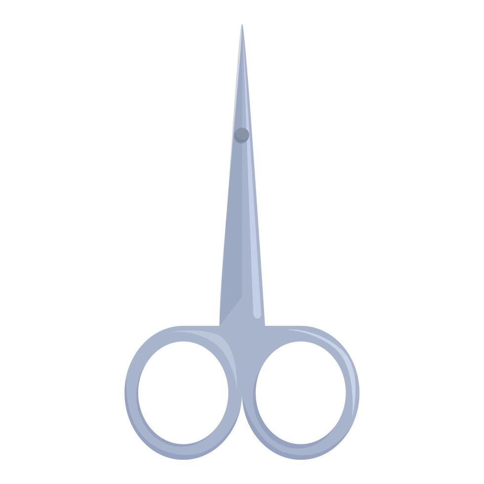 Nail cut scissors icon cartoon vector. Grooming pedicure vector