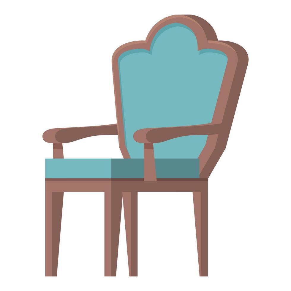 real silla icono dibujos animados vector. manchado limpiar suave vector