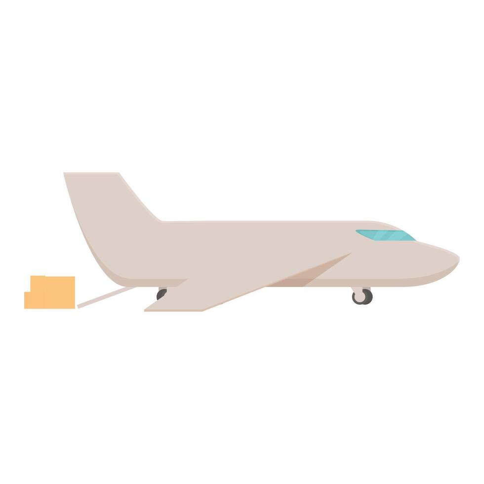 carga avión icono dibujos animados vector. manejo aire letra vector