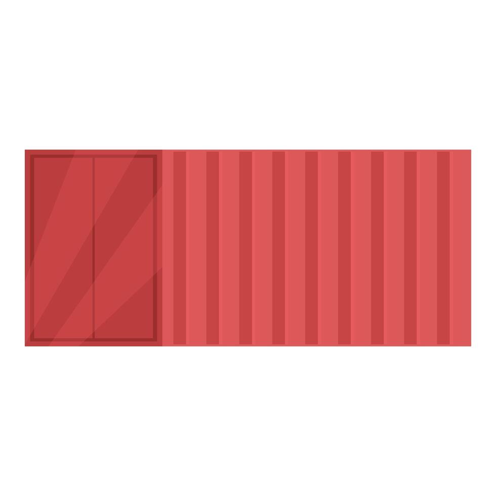 Cargo container icon cartoon vector. Worker cargo vector