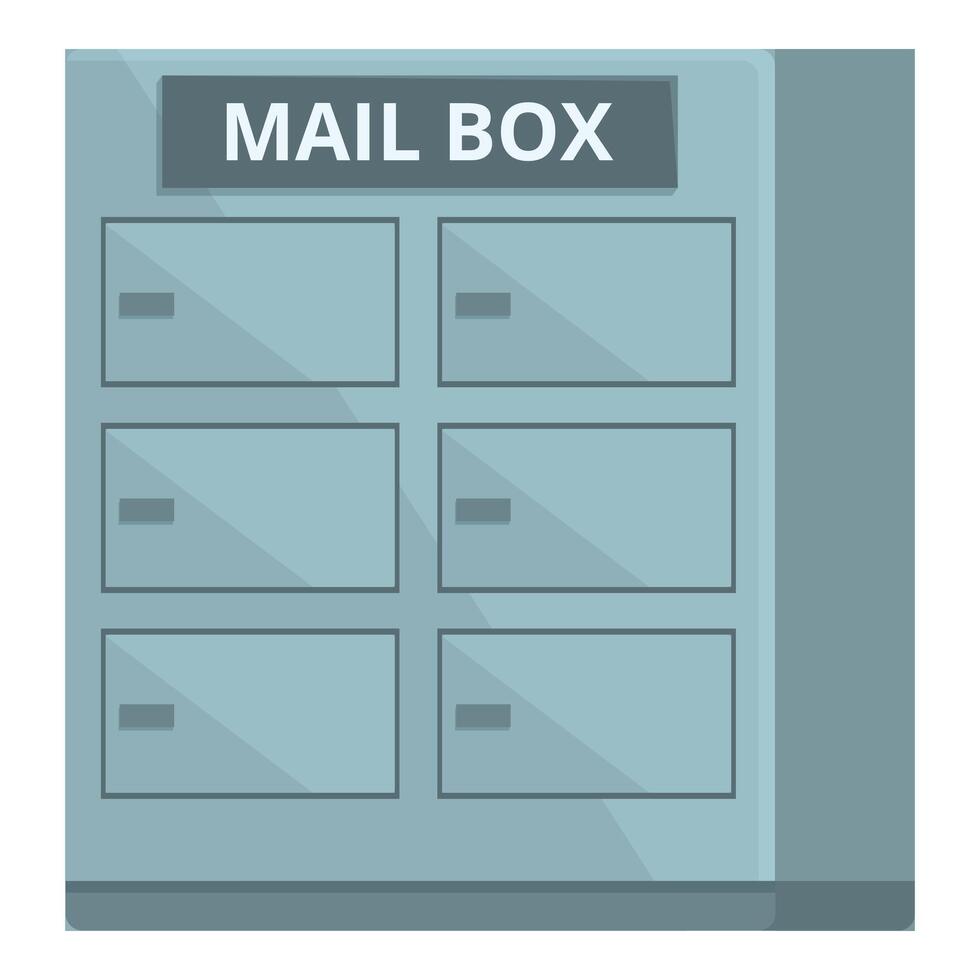 Mail box parcel icon cartoon vector. Air storage vector