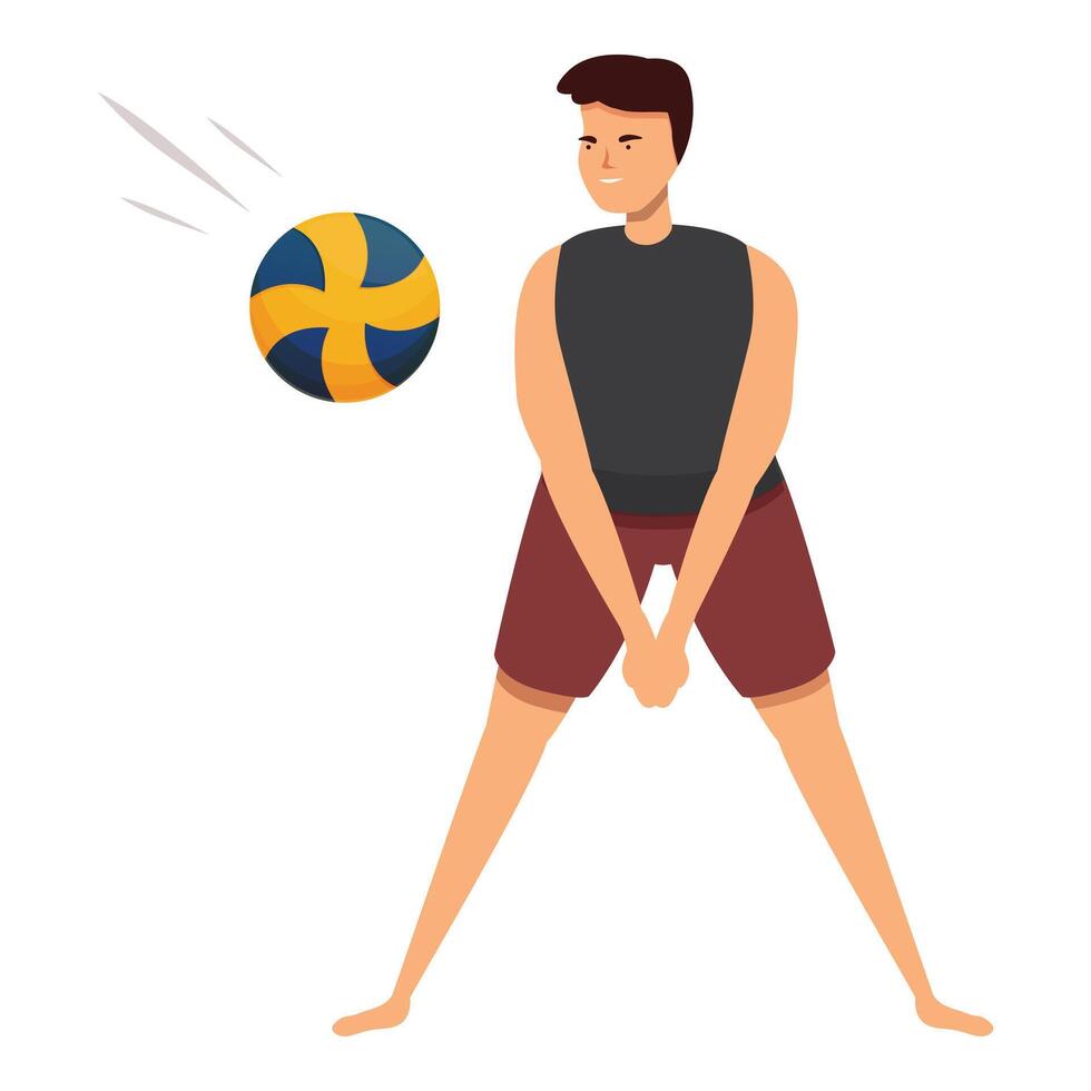 Beach fun play icon cartoon vector. Team sport vector