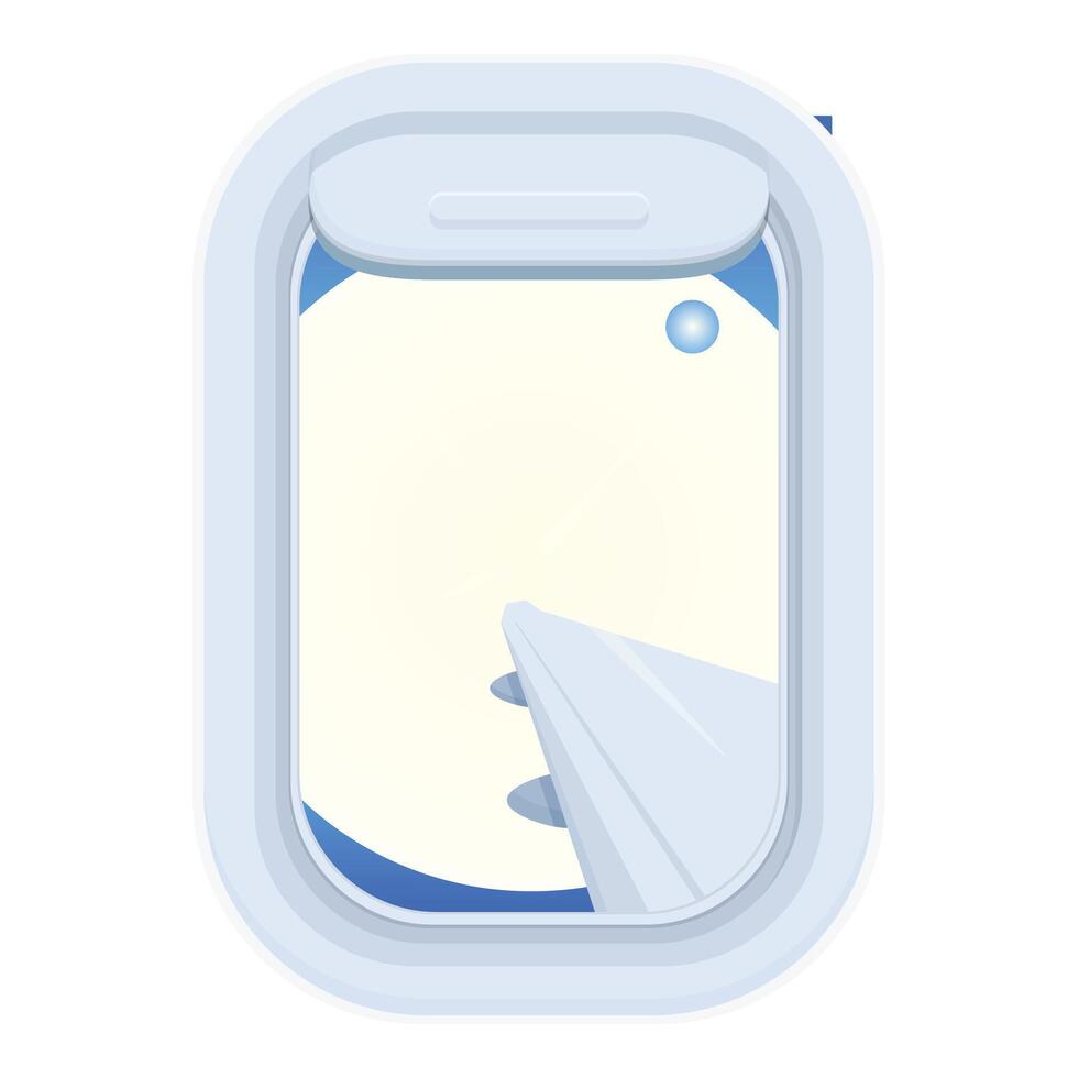 ver cielo ventana icono dibujos animados vector. avión viaje vector