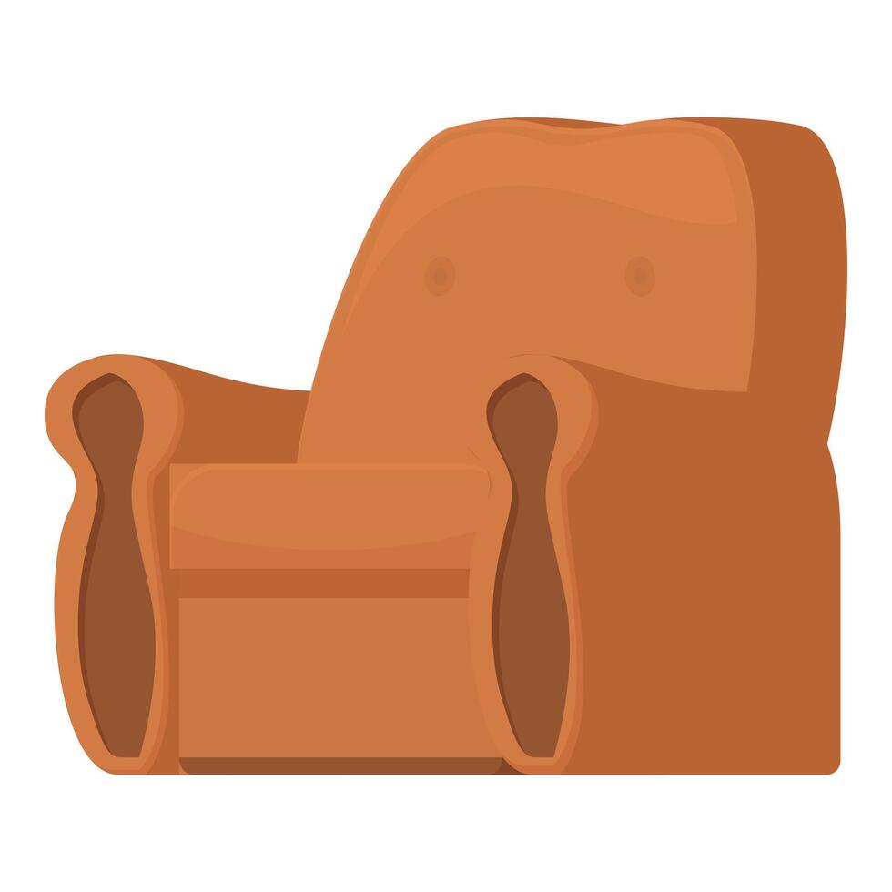 Old retro armchair icon cartoon vector. Apartment living vector