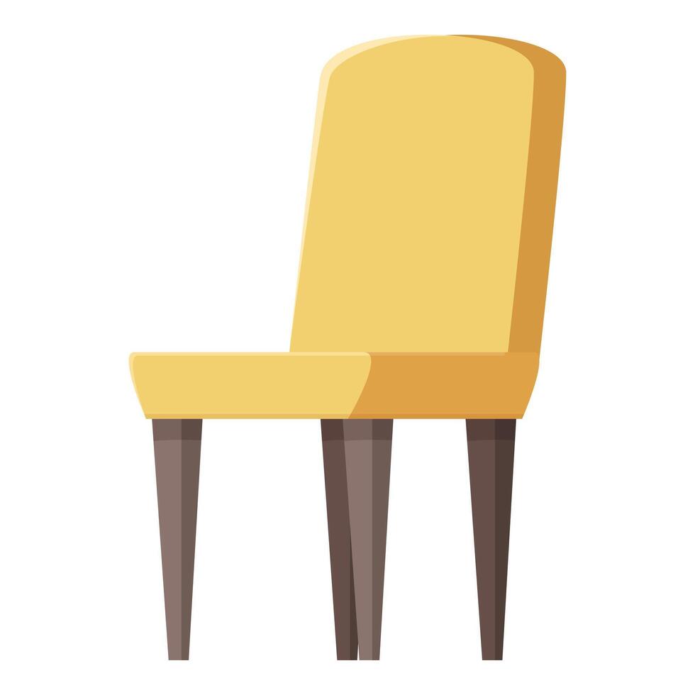 amarillo silla icono dibujos animados vector. limpiar habitación sofá vector