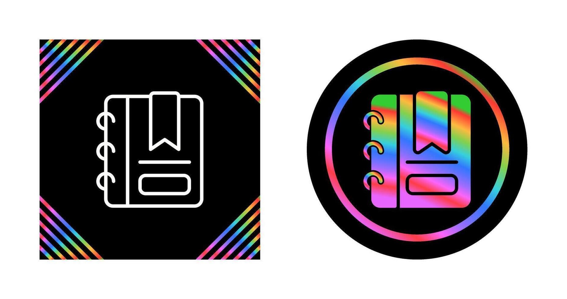 Writing pad with bookmark Vector Icon