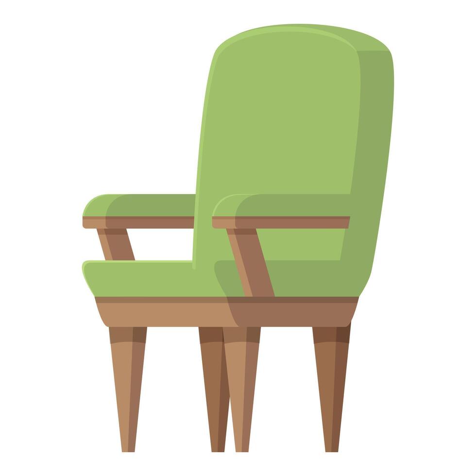 verde antiguo silla icono dibujos animados vector. residencia comodidad vector