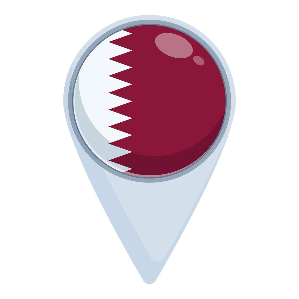 Qatar location icon cartoon vector. Flag tradition vector