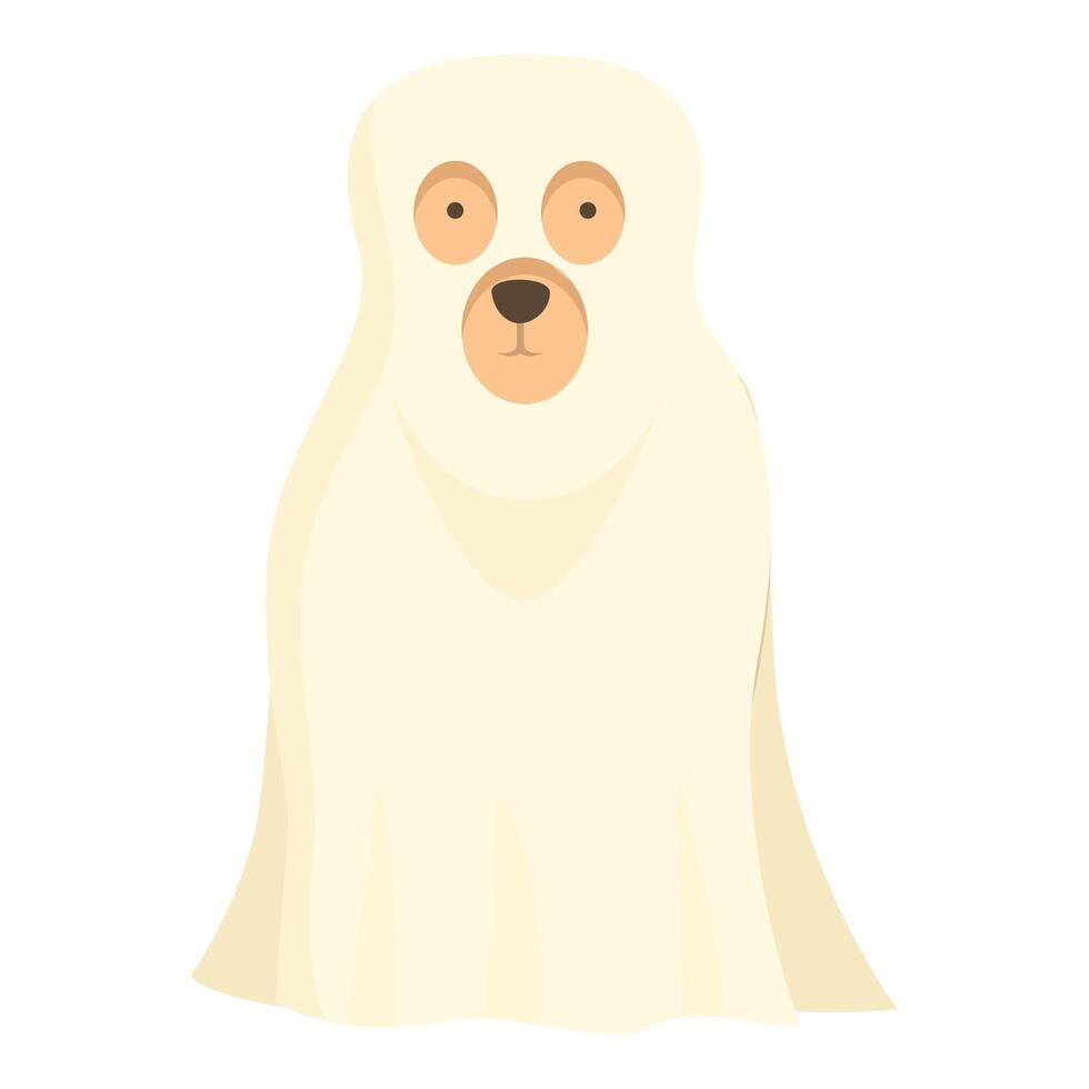 fantasma perro disfraz icono dibujos animados vector. fiesta mascota vector