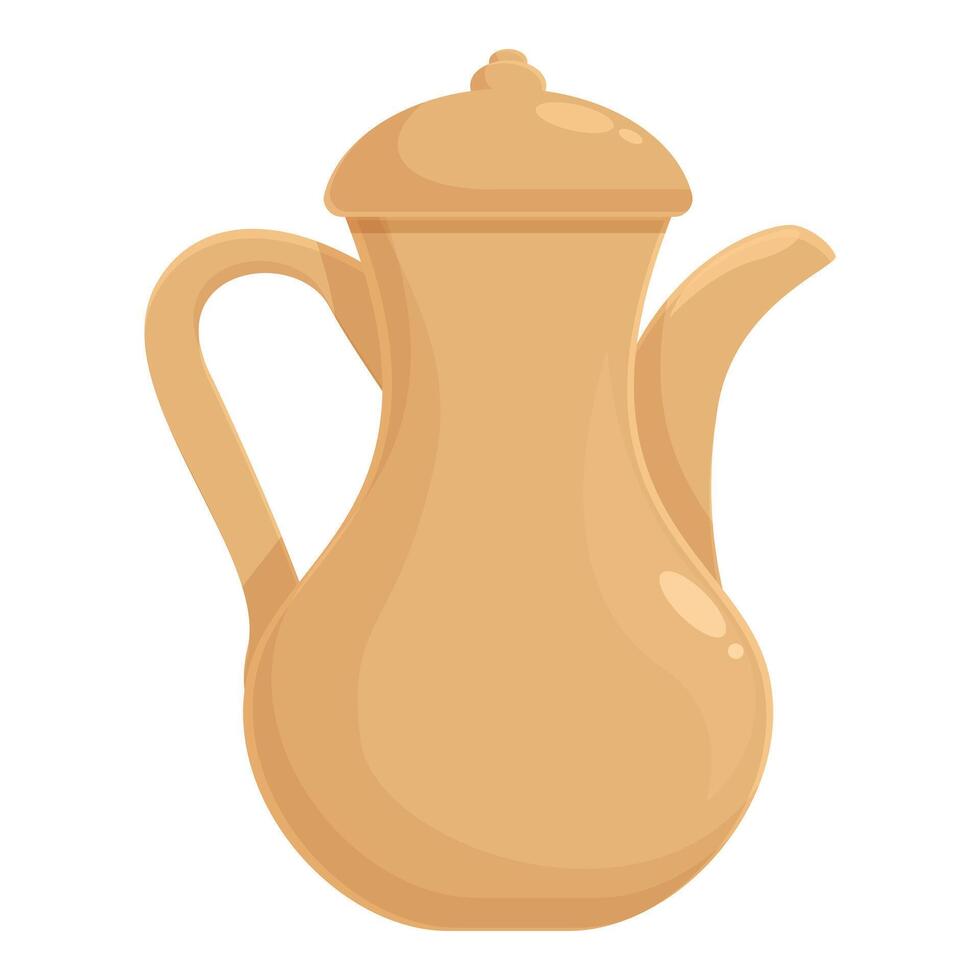 Qatar tea pot icon cartoon vector. Crowd arena vector