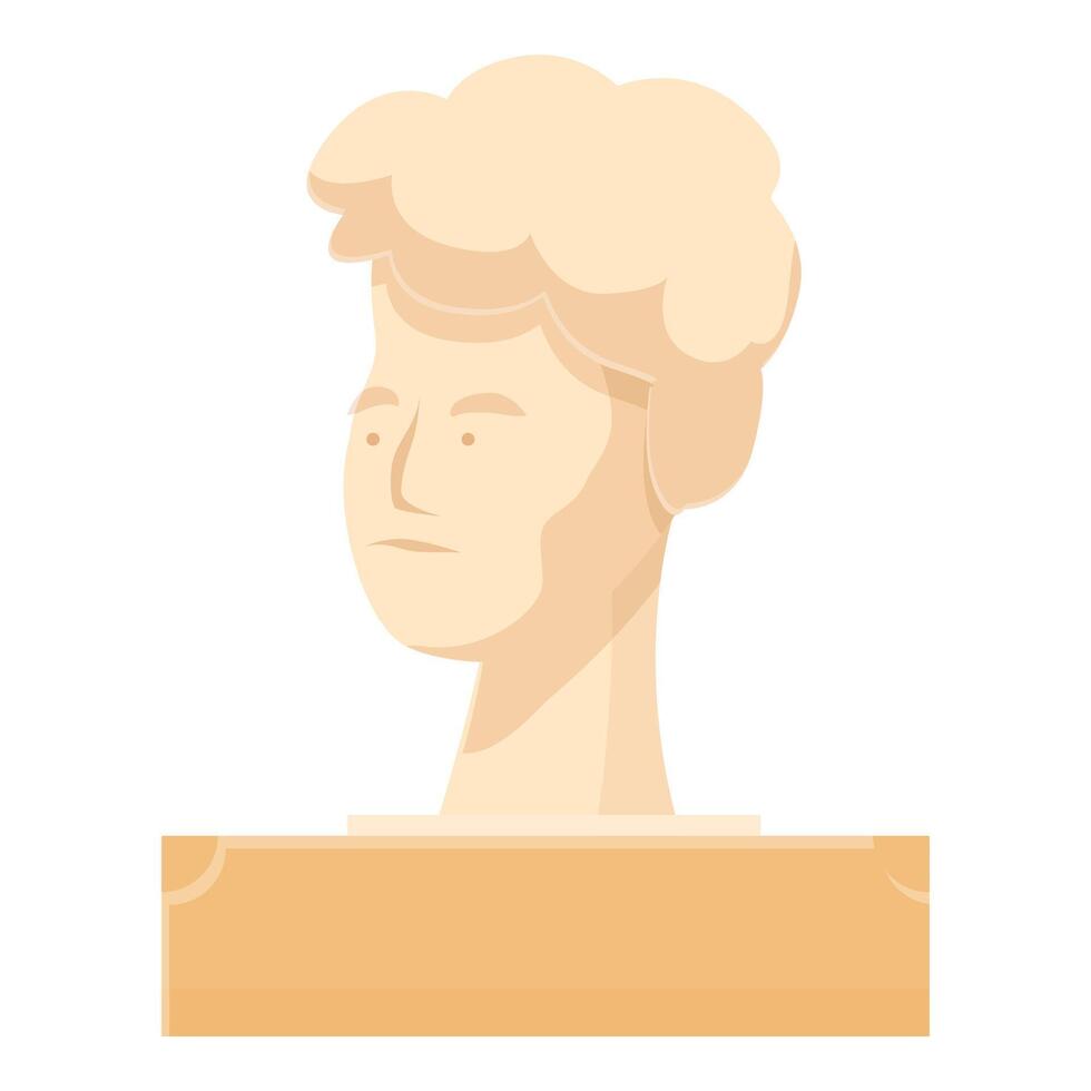 Bust sculpture icon cartoon vector. Space artist vector