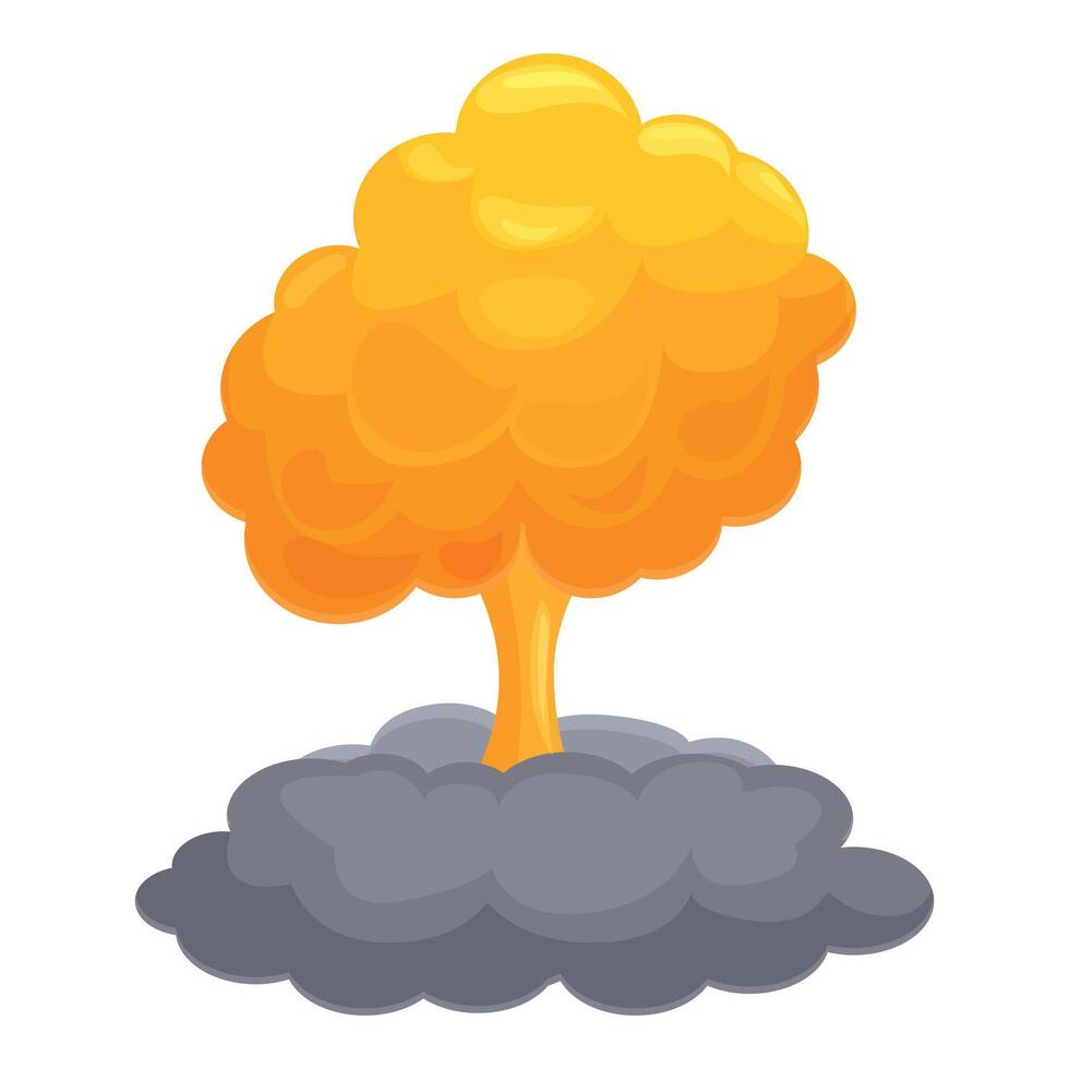 Power nuclear explosion icon cartoon vector. City war vector