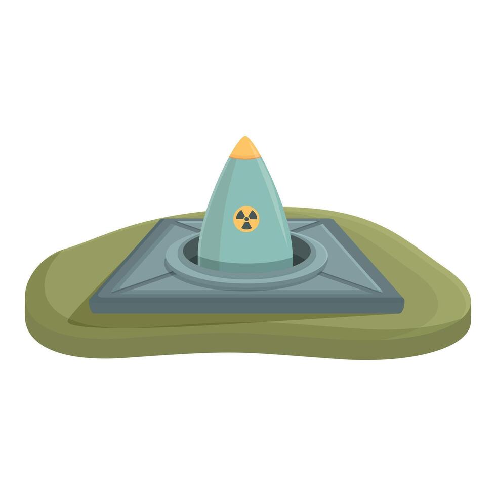 Underground nuclear weapon icon cartoon vector. Nuke danger vector