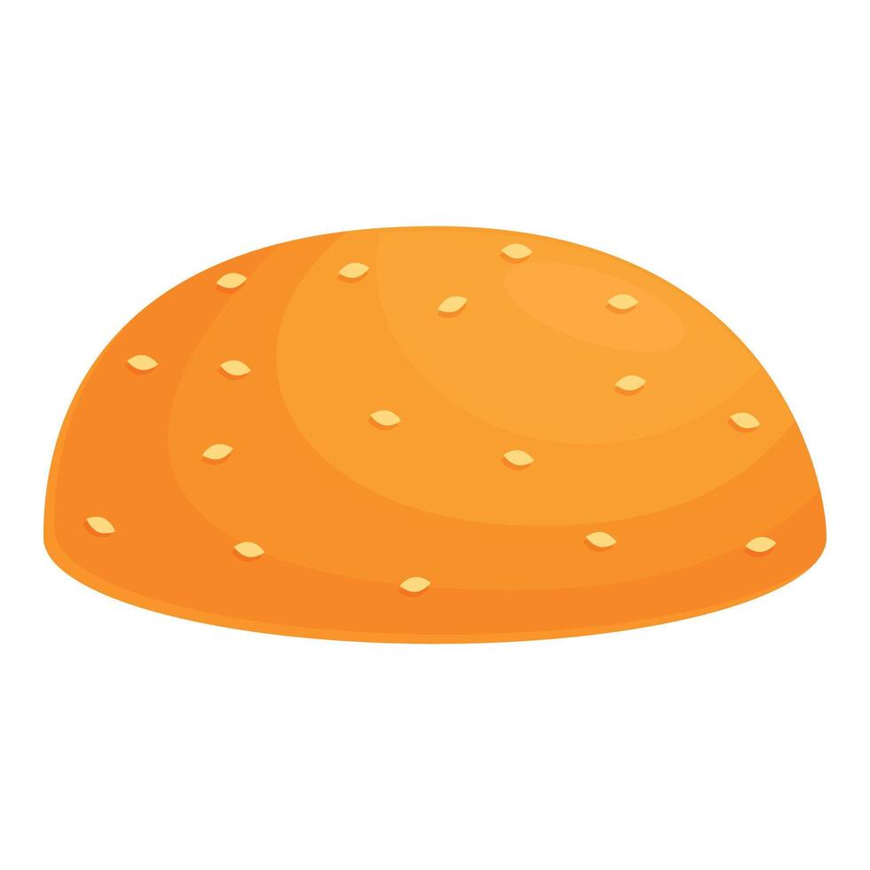 Upper bun icon cartoon vector. Burger food slice vector