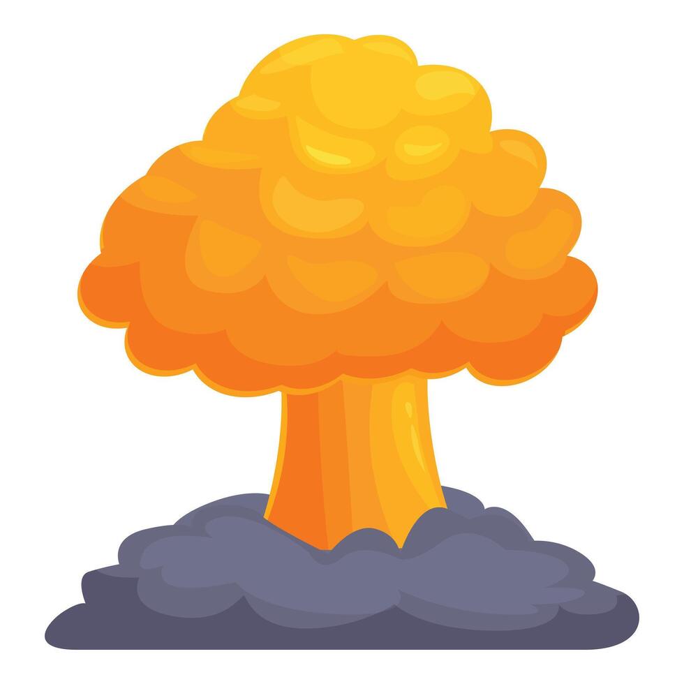 Explosive bomb icon cartoon vector. Atomic flame rocket vector