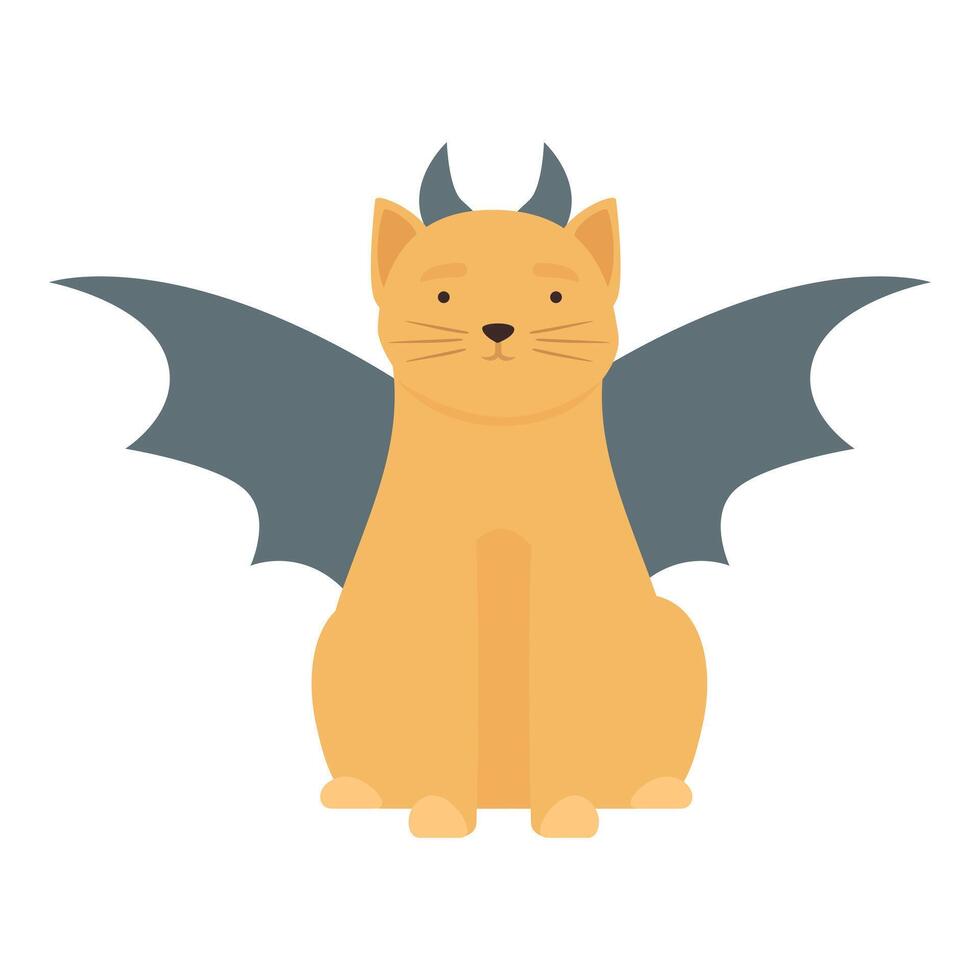 Bat pet funny icon cartoon vector. Scary mascot vector