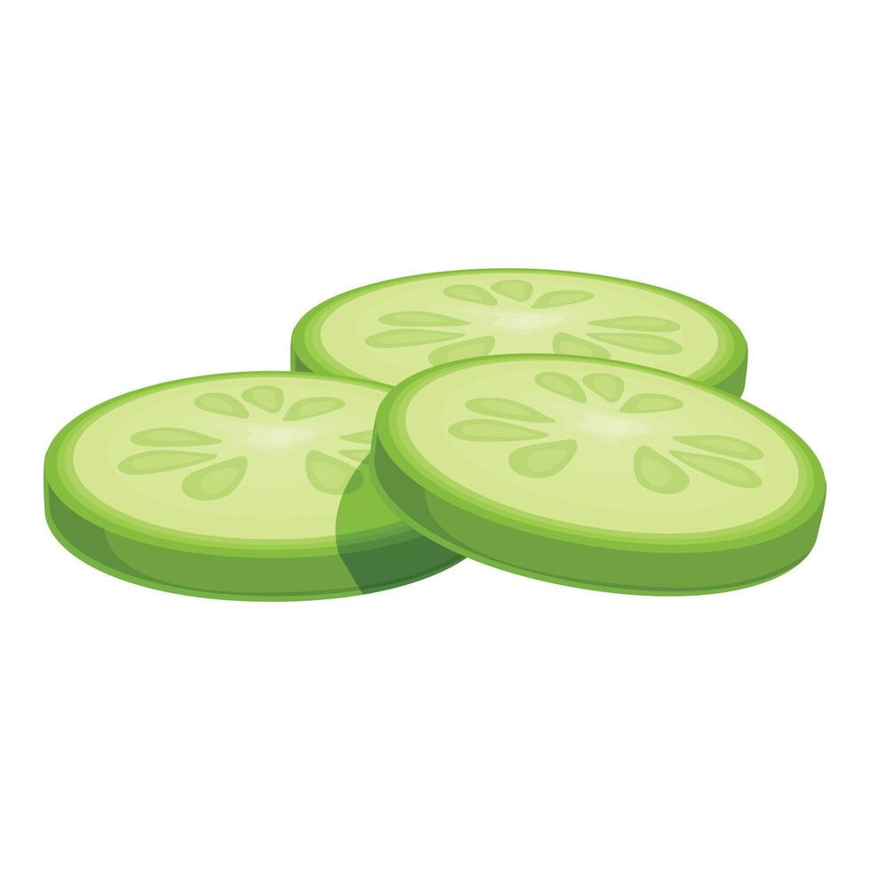 Burger cucumber slices icon cartoon vector. Patty lettuce vector