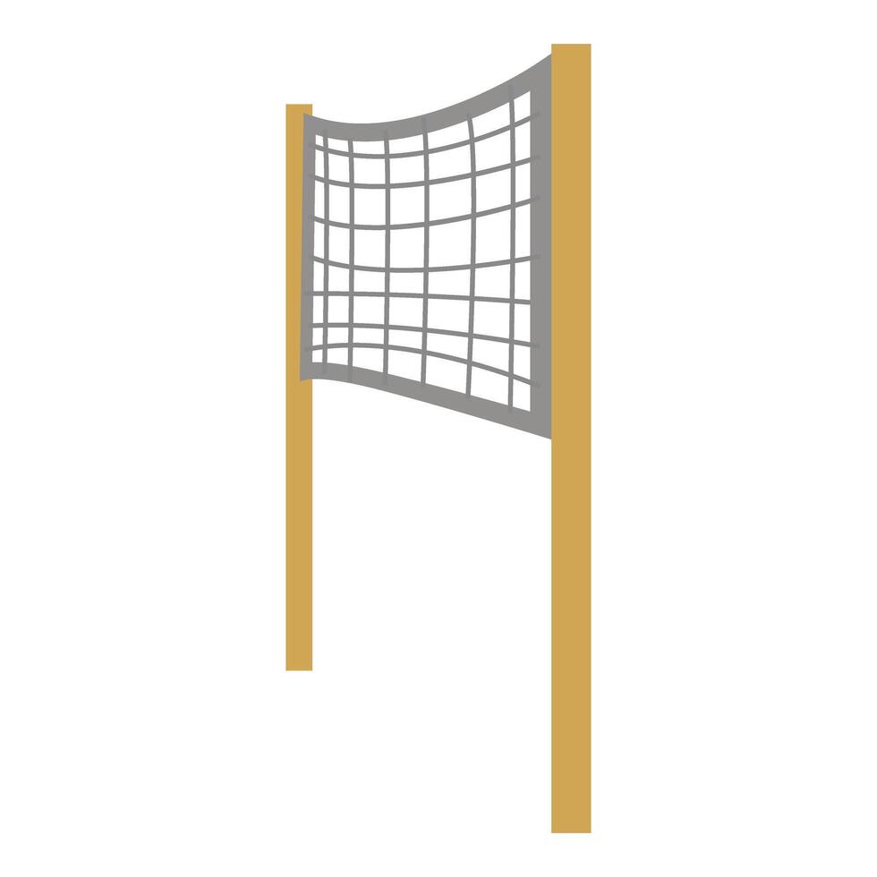 Beach volleyball net icon cartoon vector. Field sand fun vector