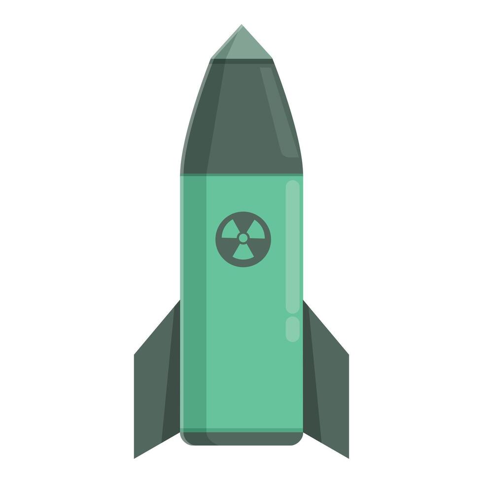 Explosive nuclear bomb icon cartoon vector. Danger nuke vector