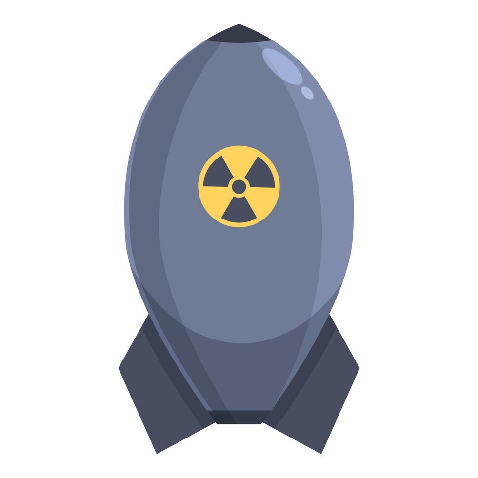 grande nuclear bomba icono dibujos animados vector. combate espacio vector