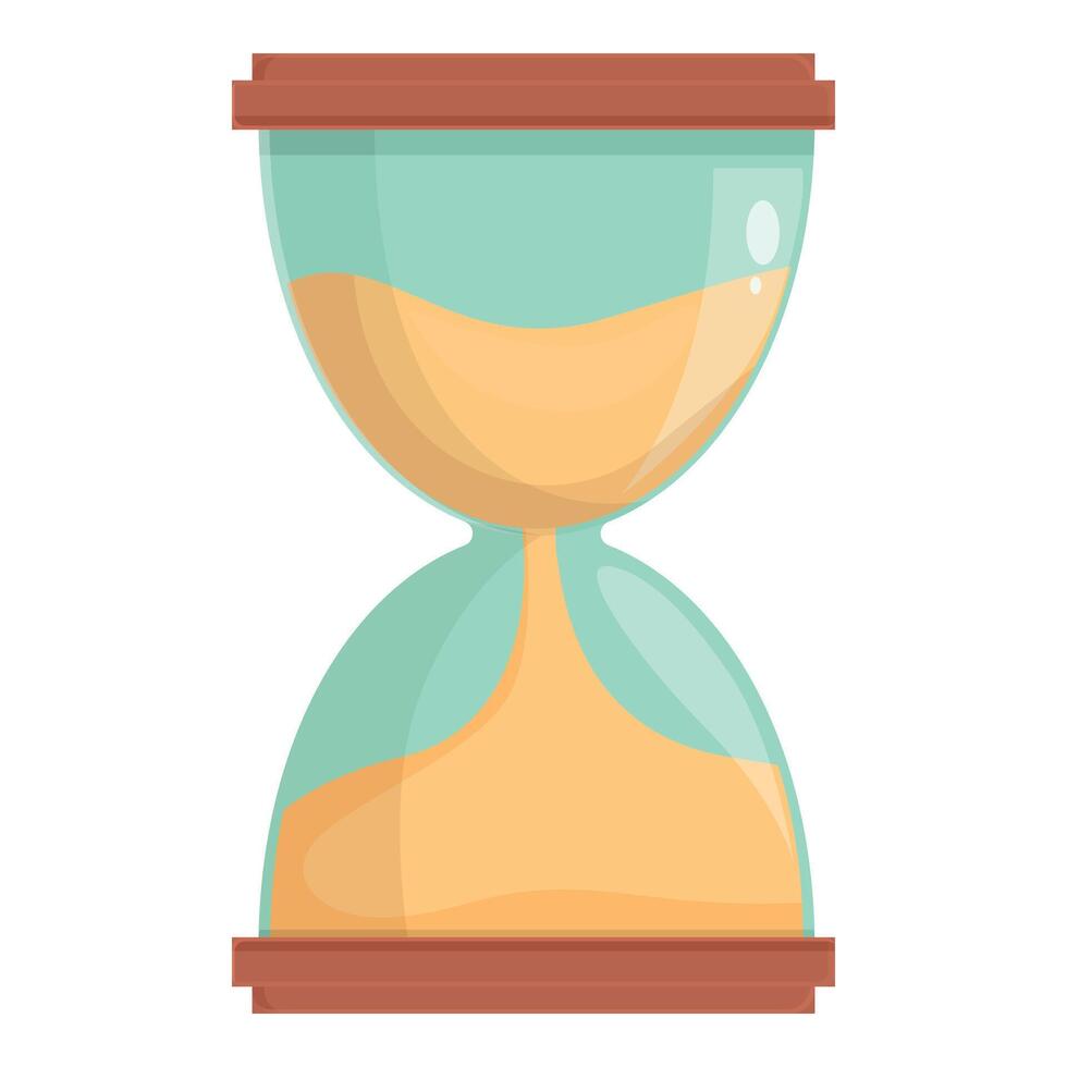 Dial sand clock icon cartoon vector. Waiting game vector