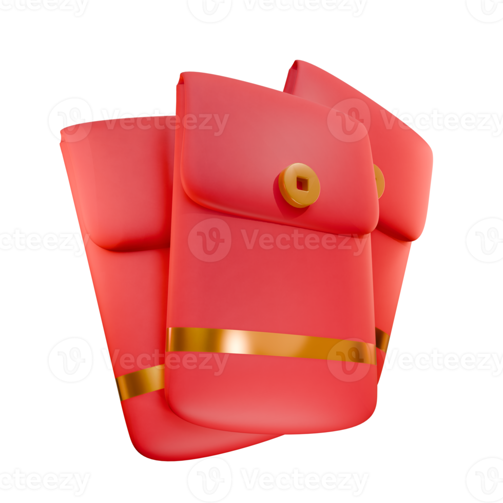 3D Rendering Chinese Red Envelope png