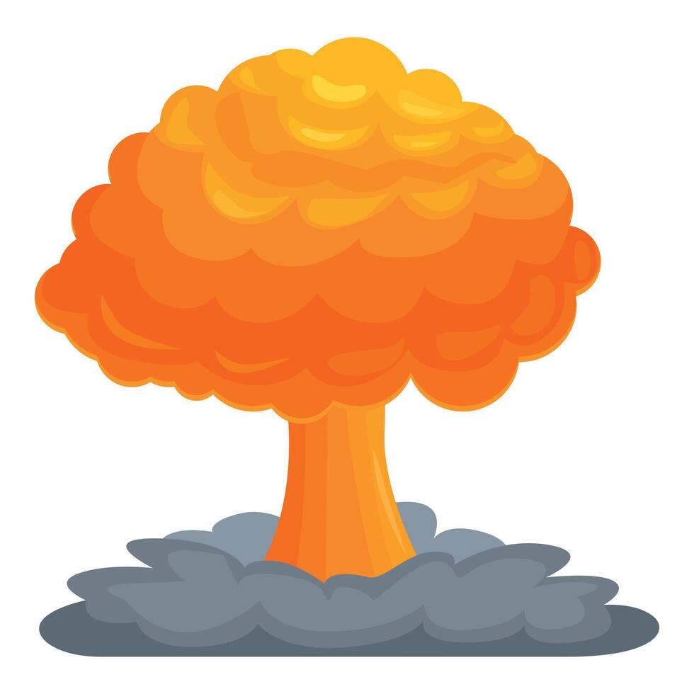 Missile nuclear explosion icon cartoon vector. Device force vector