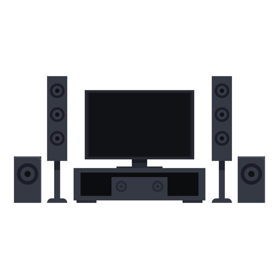 Home theater center icon cartoon vector. Digital tv vector