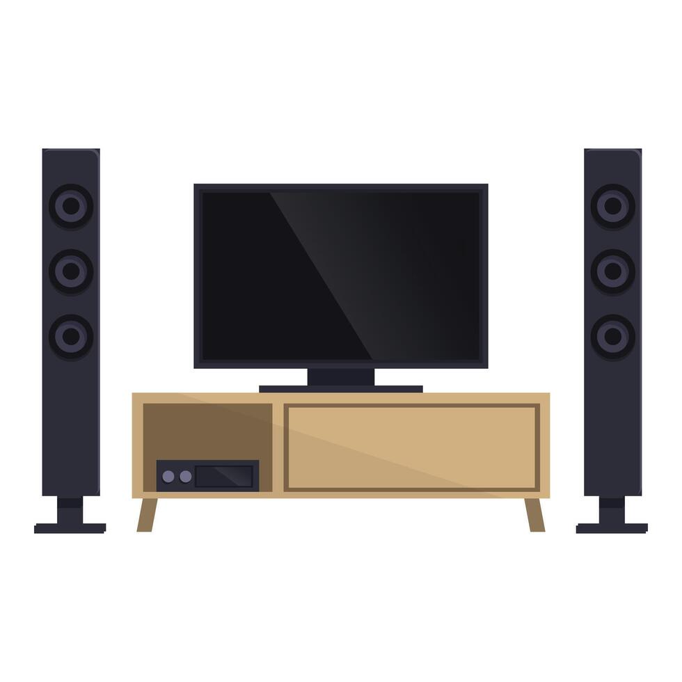 Home theater computer icon cartoon vector. Sound player vector