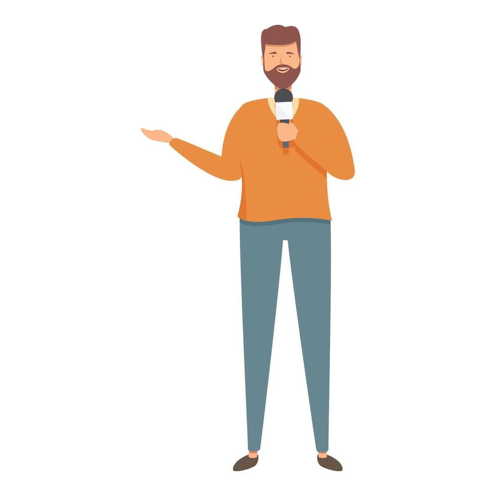 Talk show icon cartoon vector. News production vector