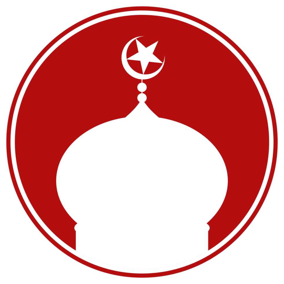 Mosque Sign Silhouette, Flat Style, can use for Icon, Symbol, Apps, Website, Pictogram, Art Illustration, Logo Gram, or Graphic Design Element. Format PNG