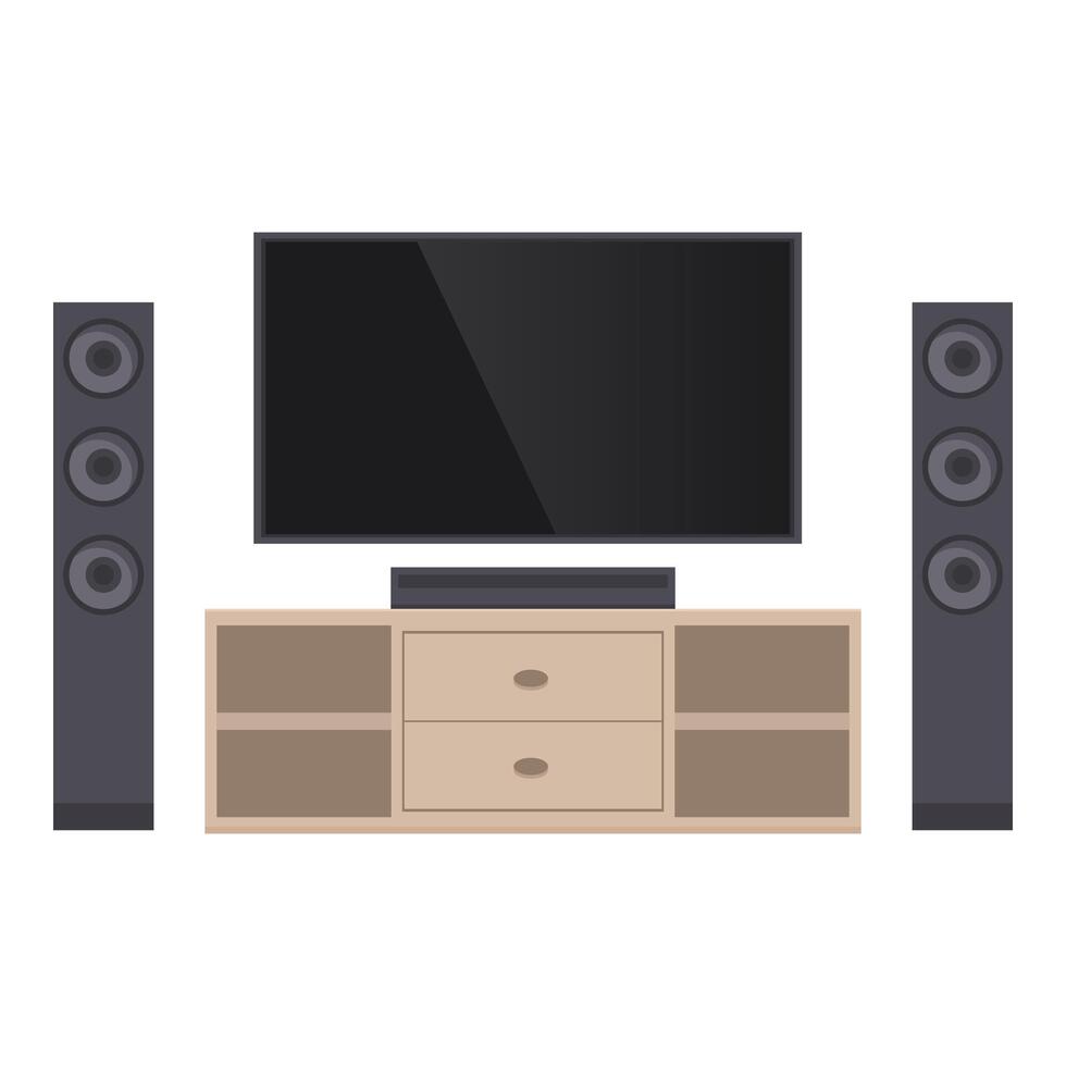 Acoustic home theater icon cartoon vector. Movie system vector