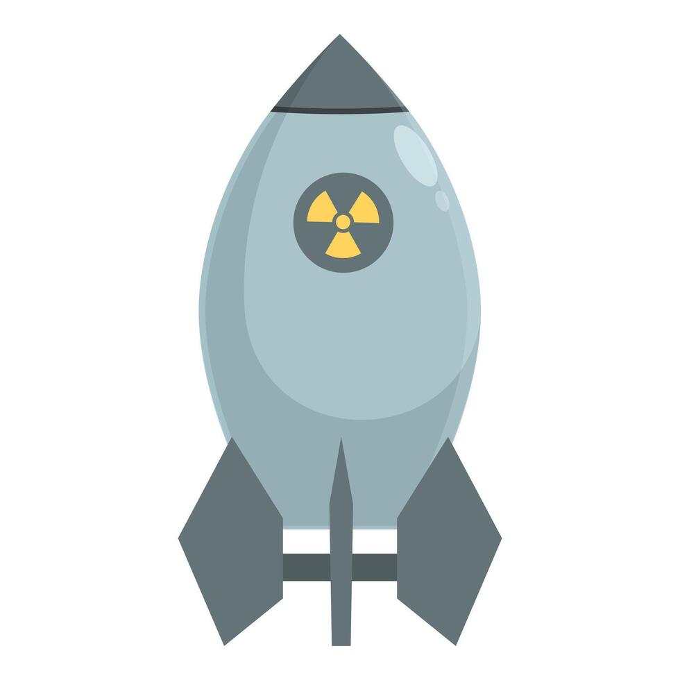 Big nuclear bomb icon cartoon vector. Atom chemical city vector