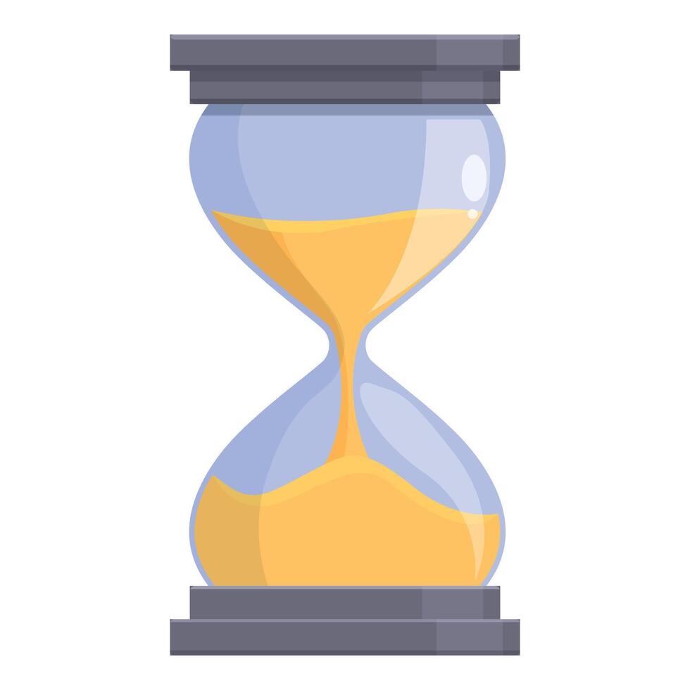 Ticking sand glass icon cartoon vector. Waiting timer vector