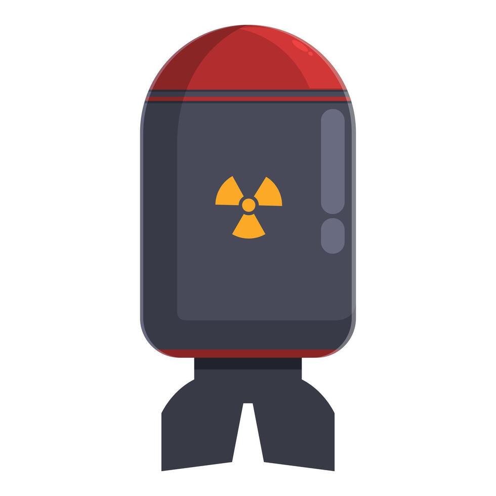 Danger atomic bomb icon cartoon vector. Chemical explosive vector