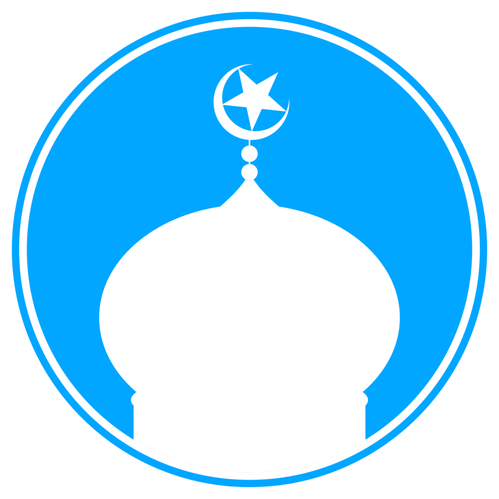 Mosque Sign Silhouette, Flat Style, can use for Icon, Symbol, Apps, Website, Pictogram, Art Illustration, Logo Gram, or Graphic Design Element. Format PNG