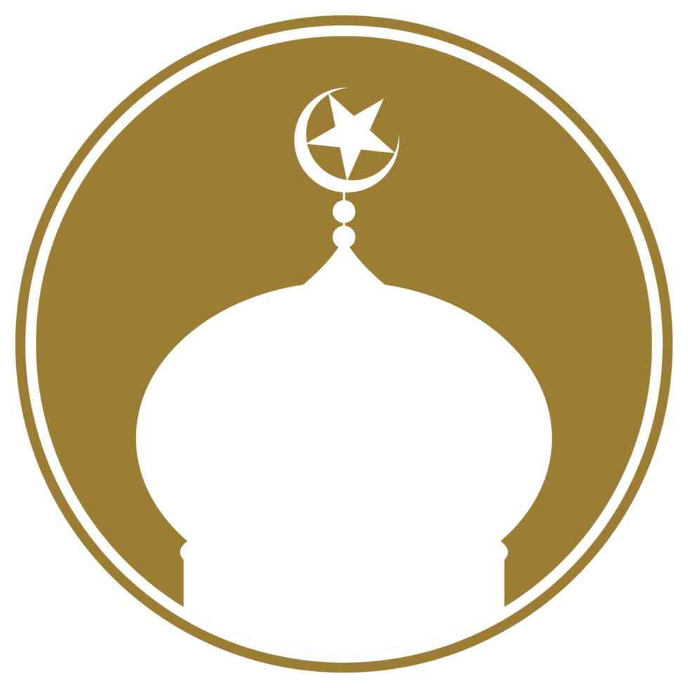 Mosque Sign Silhouette, Flat Style, can use for Icon, Symbol, Apps, Website, Pictogram, Art Illustration, Logo Gram, or Graphic Design Element. Format PNG