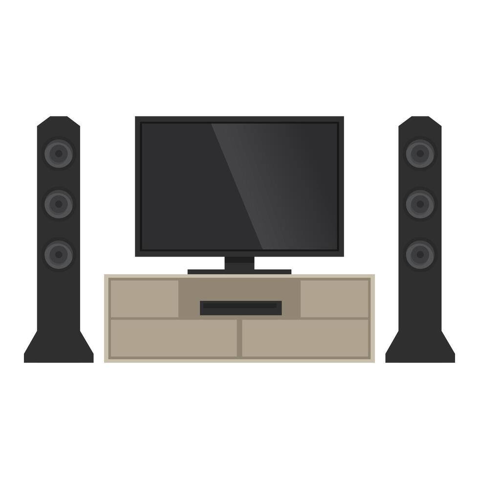 Television home theater icon cartoon vector. Music player vector
